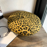 Leopard Fur Hat Beret