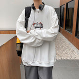 Men Sweatshirts Spring and Autumn Long-Sleeved T-shirt Men's round Neck Sweater Loose