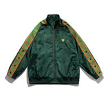 Black Varsity Jacket Autumn Embroidery Casual Loose Multi-Pocket Workwear Coat Men's Jacket