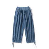 Man Fall Outfits Cargo Pants Street Straight Corduroy Casual Pants Loose Elastic Solid Color Simple Overalls Trousers