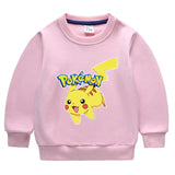 Children Pokemon Pikachu Hoodie Fleece Lined Padded Warm Keeping Sweatshirt