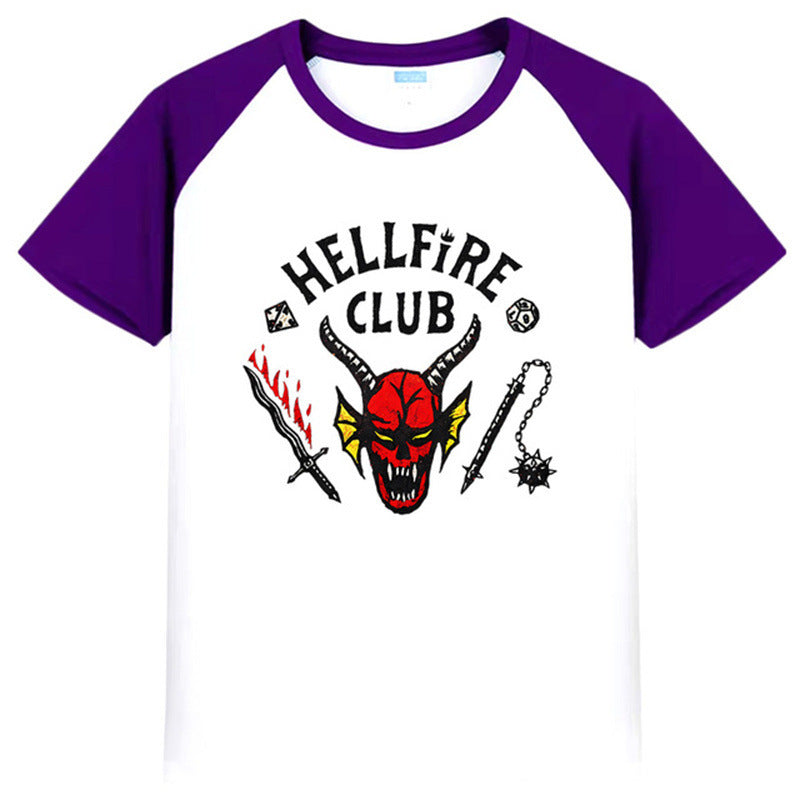 Stranger Things Hellfire Club T Shirt Men's and Women's Casual Short-Sleeved T-shirt