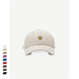 Smiley Face Cap Embroidery Soft Top Baseball Cap