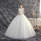 Women's Evening Dress Ball Gown Princess Quinceanera Wedding Dresses Simple Small Dream White Romantic Wedding Dress