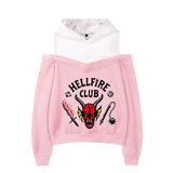 Stranger Things Hellfire Club Coat Stranger Things Season4 off-Shoulder Sweater