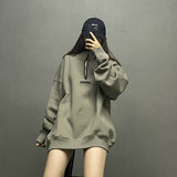 Fog Fear Of God Essentials Hoodie Half Zipper Sweater Back Alphabet Plus Velvet Stand Collar Sweater Men