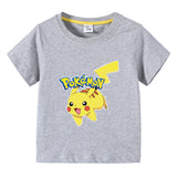 Children Pokemon Pikachu T Shirt Summer Clothing Short Sleeve T-shirt Leisure Sports