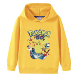 Children Pokemon Pikachu Hoodie Spring and Autumn Boys and Girls Cotton Hooded Sweater