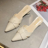 Nude Strappy Block Heels