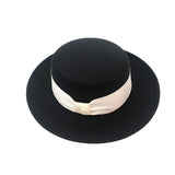Italian Fedora Hats Black Woolen Hat Men's and Women's Autumn and Winter Top Hat