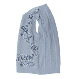 Men Sweater Vest Heart Letter Jacquard V-neck Sweater Waistcoat Men Idle Style Loose Sleeveless Sweater Vest