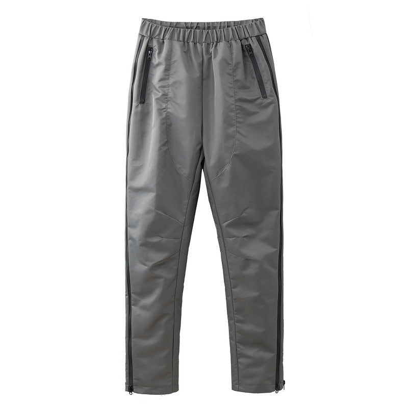 Man Fall Outfits Cargo Pants Waterproof Adhesive Zipper Straight Cargo Pants Men's Loose Casual Pants