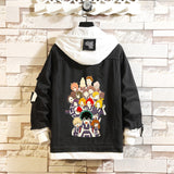 Comic Denim Jacket Men's and Women's Fashion Denim Jacket Top