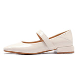 Nude Block Heels Closed Toe