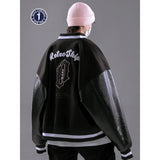 Bone Varsity Jacket Autumn Stitching Baseball Uniform Men's Loose Casual Jacket