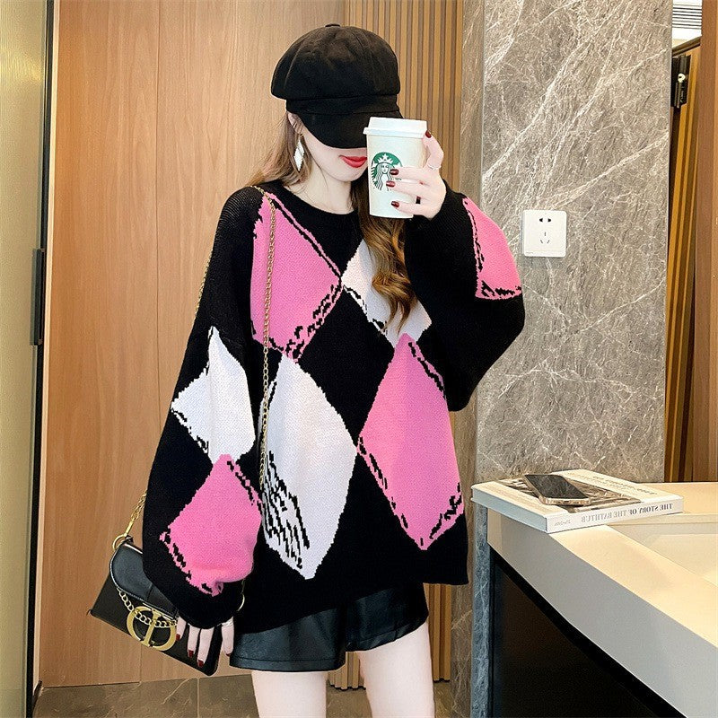 Preppy Aesthetic Sweater Vintage Sweater Female Pullover Autumn