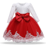 Toddler Girls Sequin Gown Dress Children's Dress Birthday Gift Girls Lace Length Baby Baptism Gown