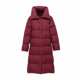 Women Winter Coats Puffer Jacket Down Coat Autumn and Winter Large Lapel White Duck Down Jacket Winter Clothing Coat