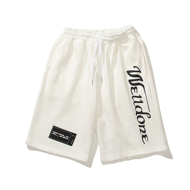We11 Done Shorts We11done Vintage Print Casual Shorts Beach Pants for Men