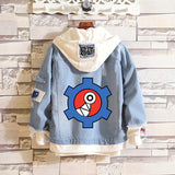 Comic Denim Jacket Men's and Women's Fashion Large Size Coat