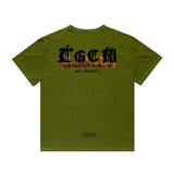 Amiri T Shirt Letter Print Casual Hip Hop round Neck Short Sleeve T-shirt