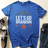 Let'S Go Brandon T Shirt Letter Collarless Hat Thin Casual T-Shirt