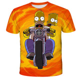 Homer Simpson Shirt Summer Fashion Printing Sports Leisure