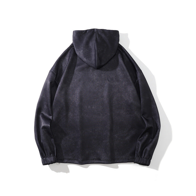 Mens Fall Outfits Oversize Dark Hooded Sweater Men's and Women's Printed Loose Hoodie