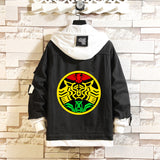 Comic Denim Jacket Anime Knight Coat Jacket Men and Women