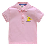Children Pokemon Pikachu T Shirt Polo Cotton T-shirt