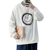 Men Sweatshirts round Neck Sweater Men Loose Print T-shirt Men