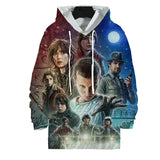 Stranger Things Hoodie Autumn Men's Casual Loose round Neck Hooded Hoodie