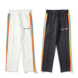 Palm Angels Pants Palm Angels Rainbow Striped Pants Men's and Women's Casual Trousers Loose