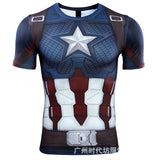 Marvel T Shirt Printed Scale Combat Clothes Marvel T-shirt Men's Short Sleeve Sports