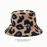Leopard Fur Hat Bucket Hat