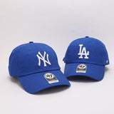 Dodgers and Yankees Baseball Cap 47brand Baseball Cap Female Hip Hop Hat Casual Hat Blue