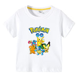 Children Pokemon Pikachu T Shirt Summer Cotton Short Sleeve T-shirt