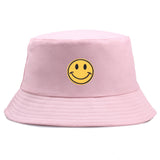 Smiley Face Cap Embroidered Fisherman Hat
