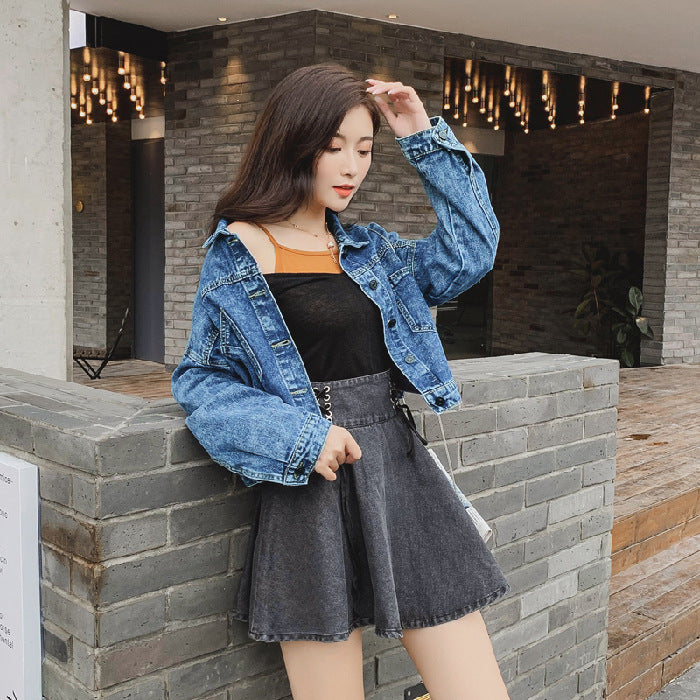 Men Denim Jacket Spring And Autumn Denim Jacket Denim Clothing For Women Loose