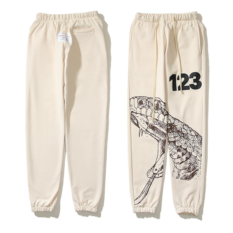 Kanye West Sunday Service Pant Sketch Vintage Embroidered Loose Trousers