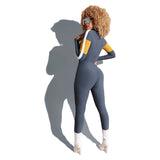 Autumn Jumpsuit Tight Jumpsuit Long Sleeve Pants Casual Multicolor