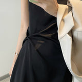 Satin Dress Small Suit Jacket Strap Dress Women's Summer Dress