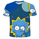 Homer Simpson Shirt Summer Printed Loose Short Sleeve Large Size T-shirt