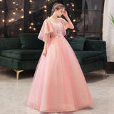 Women's Evening Dress Ball Gown Princess Quinceanera Wedding Dresses Pettiskirt Banquet Host Performance Costume Evening Dress Women