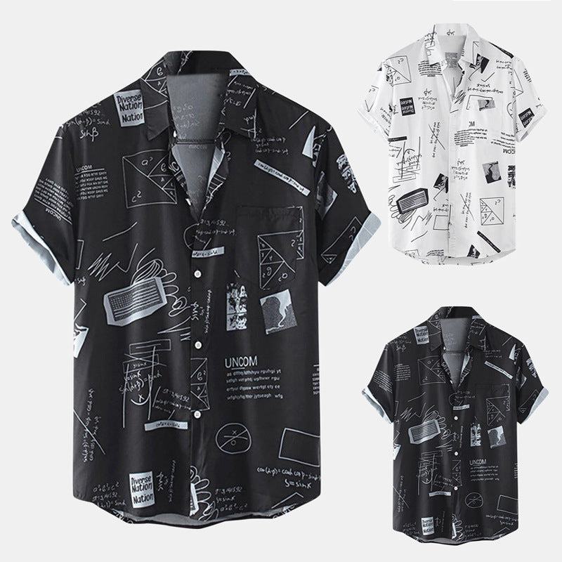 Men Hawaii Shirts Spring and Summer Men's Casual Loose Shirt
