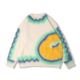 Mens Fall Outfits Sweater Man and Woman Cartoon Digital Couple Wear Knitted Pullover Top