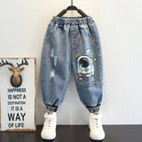 Toddler Boys Pants Boys' Jeans Spring and Autumn Ankle-Tied