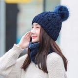 Women Winter Hats Female Winter Fleece Lined Padded Warm Keeping Knitted Hat