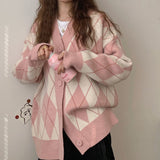 Preppy Aesthetic Sweater Sweater Women's Spring and Autumn Retro Baggy Coat Sweater