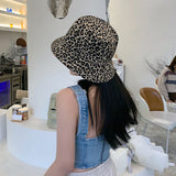 Leopard Fur Hat Leopard Fisherman Hat